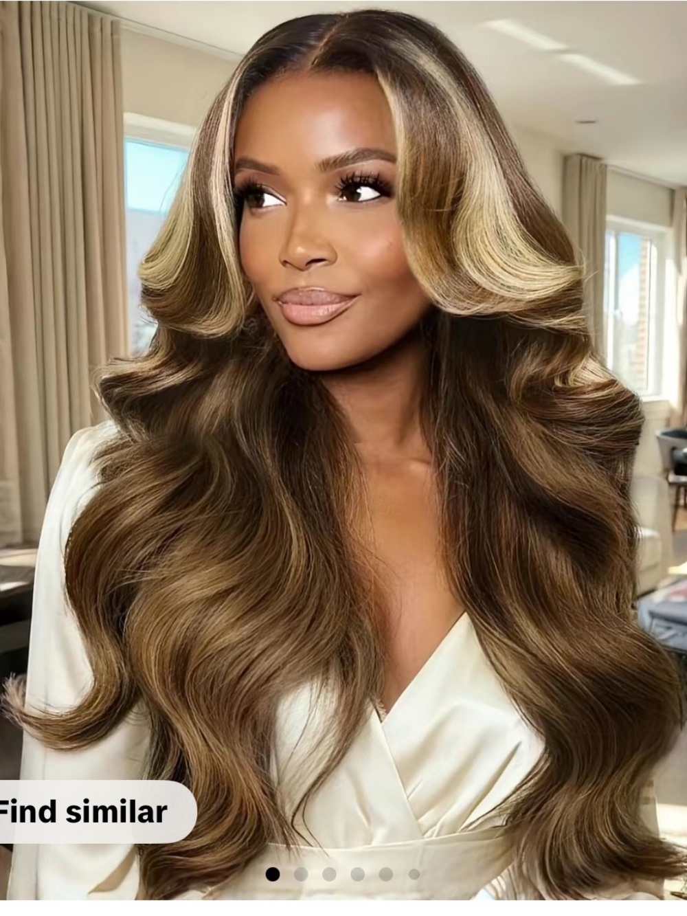Luxurious Brown Blonde Layered Wig - Polished Heat-Friendly Style